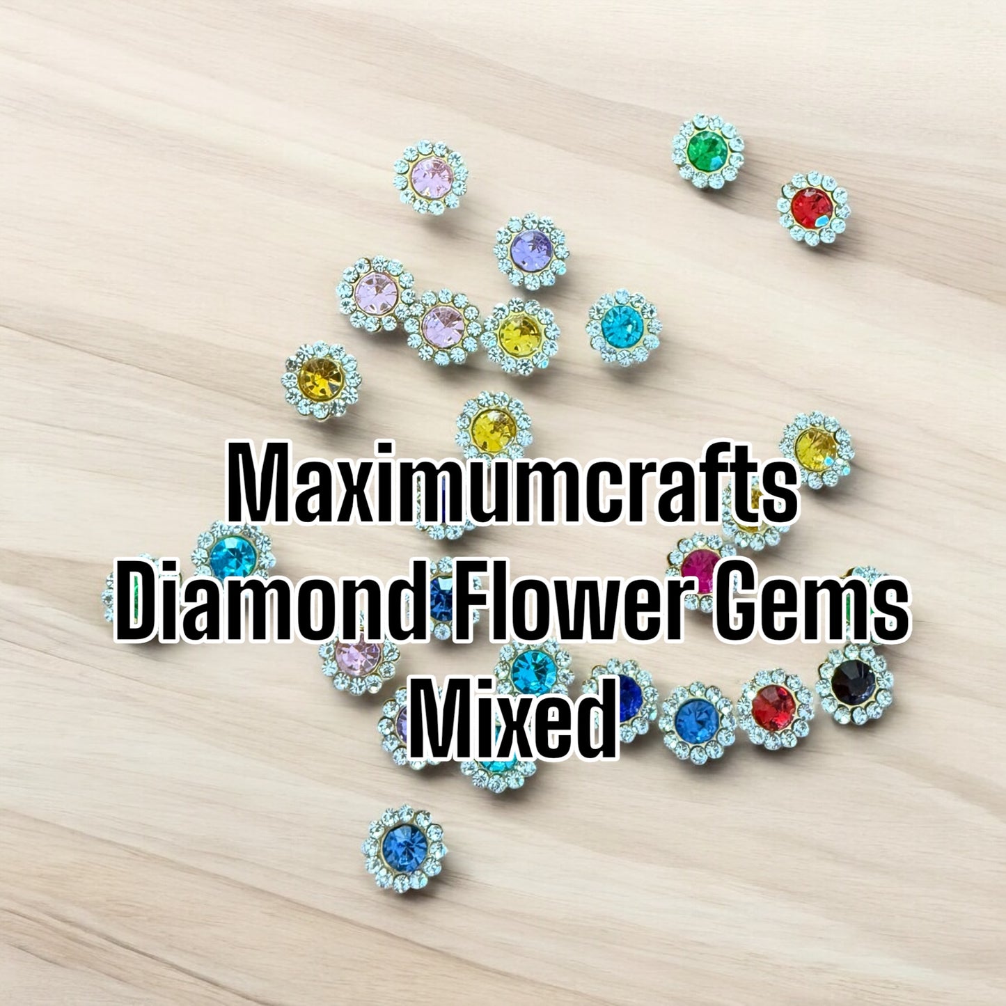 Maximumcrafts Diamond Flower Gems Mixed colours