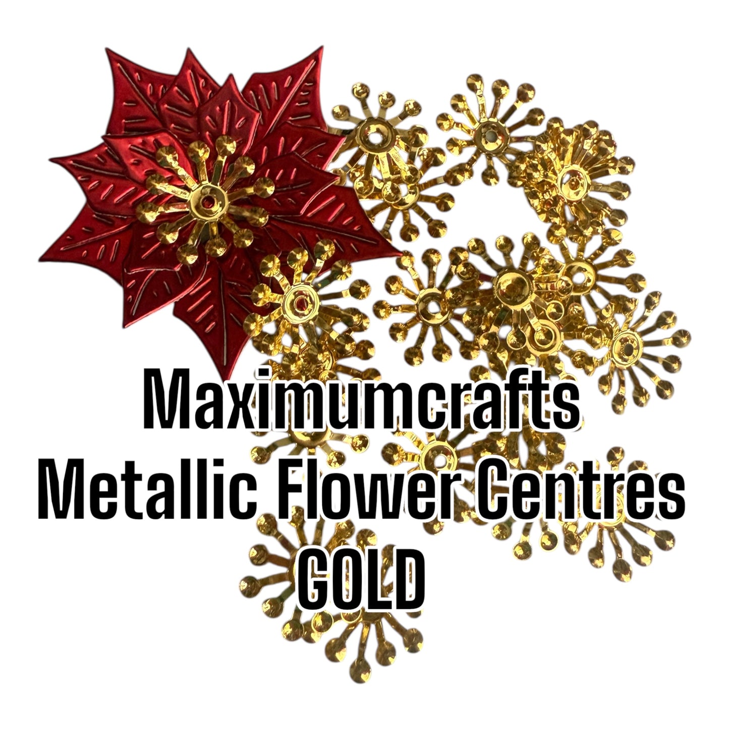 Metallic Flower Centres - GOLD