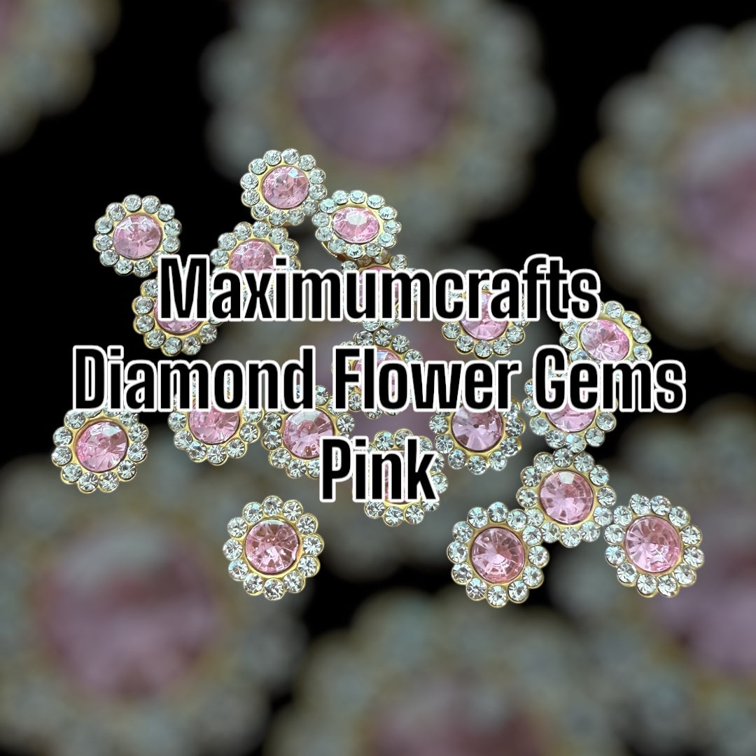 Maximumcrafts Diamond Flower Gems PINK