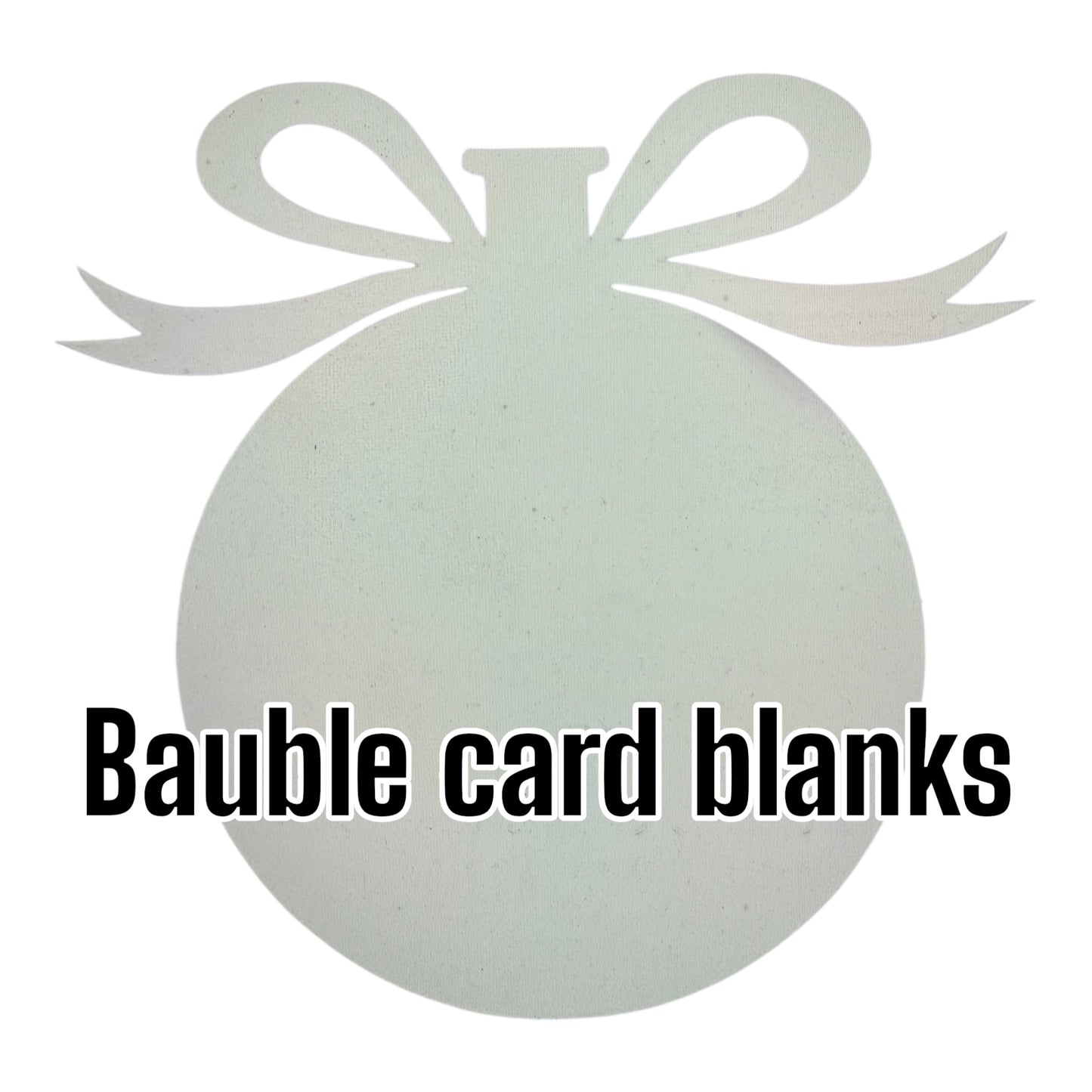 Bauble card blanks and envelopes