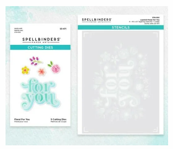 SPELLBINDERS- FLORAL FOR YOU STENCIL AND DIE BUNDLE