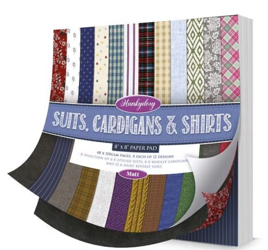 Suits, Cardigans & Shirts 8" x 8" Paper Pad