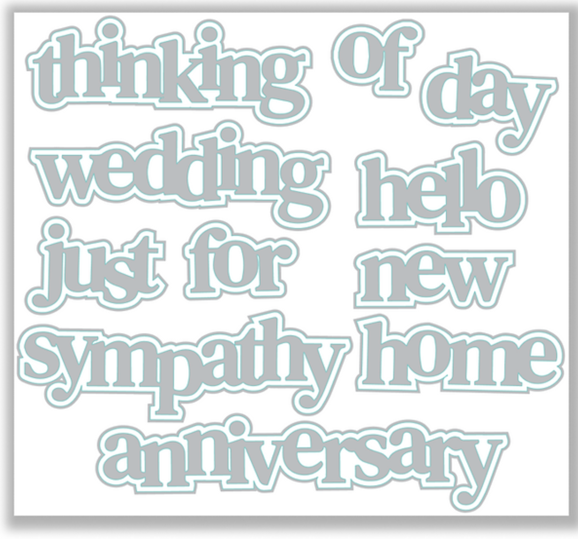 DS-HE-1068 Hazel's Sentiment Medley #2 Die Set