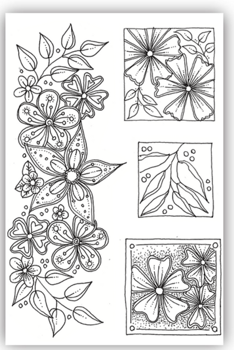 JH1081 Blooming Gorgeous A6 Stamp Set