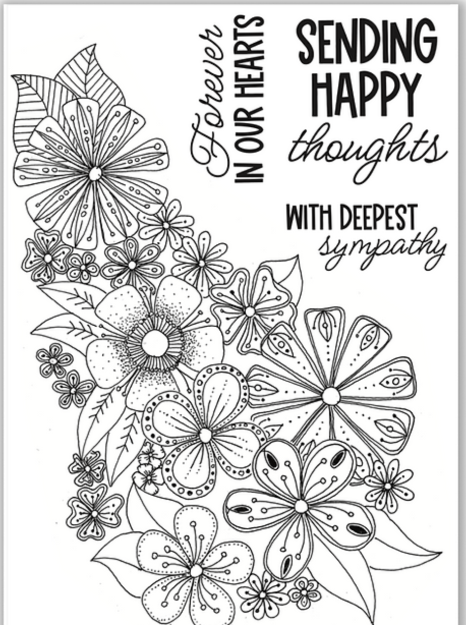 JH1083 Blooming Bouquet A5 Stamp Set
