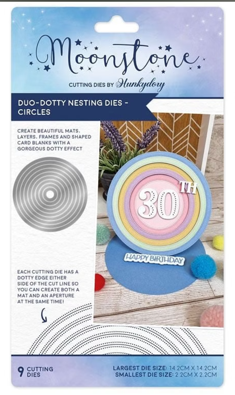 Moonstone Dies - Duo-Dotty Nesting Dies - Circles