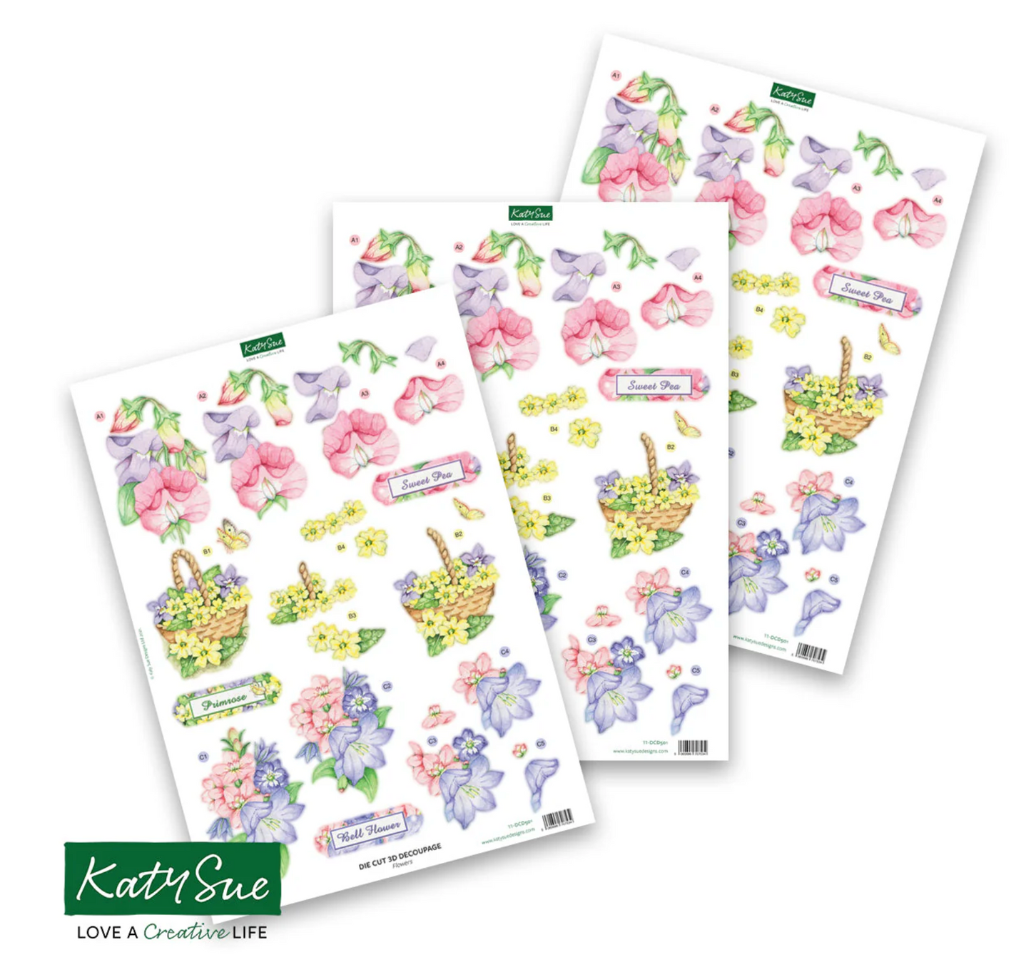 Die Cut Decoupage – Spring Flowers (pack of 3)