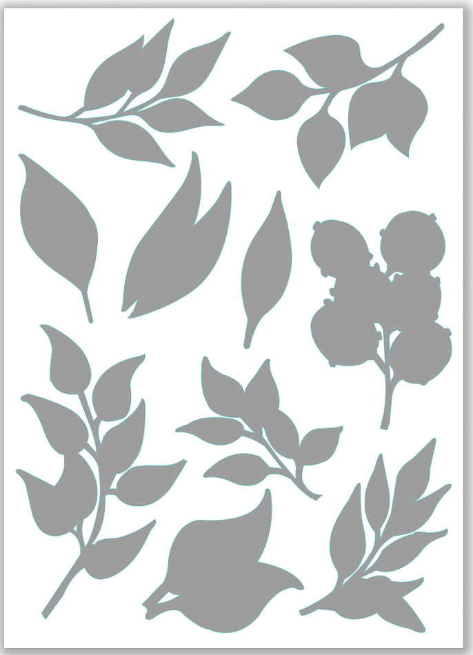 JHD-CUT-1040 Medley of Leaves Die Set