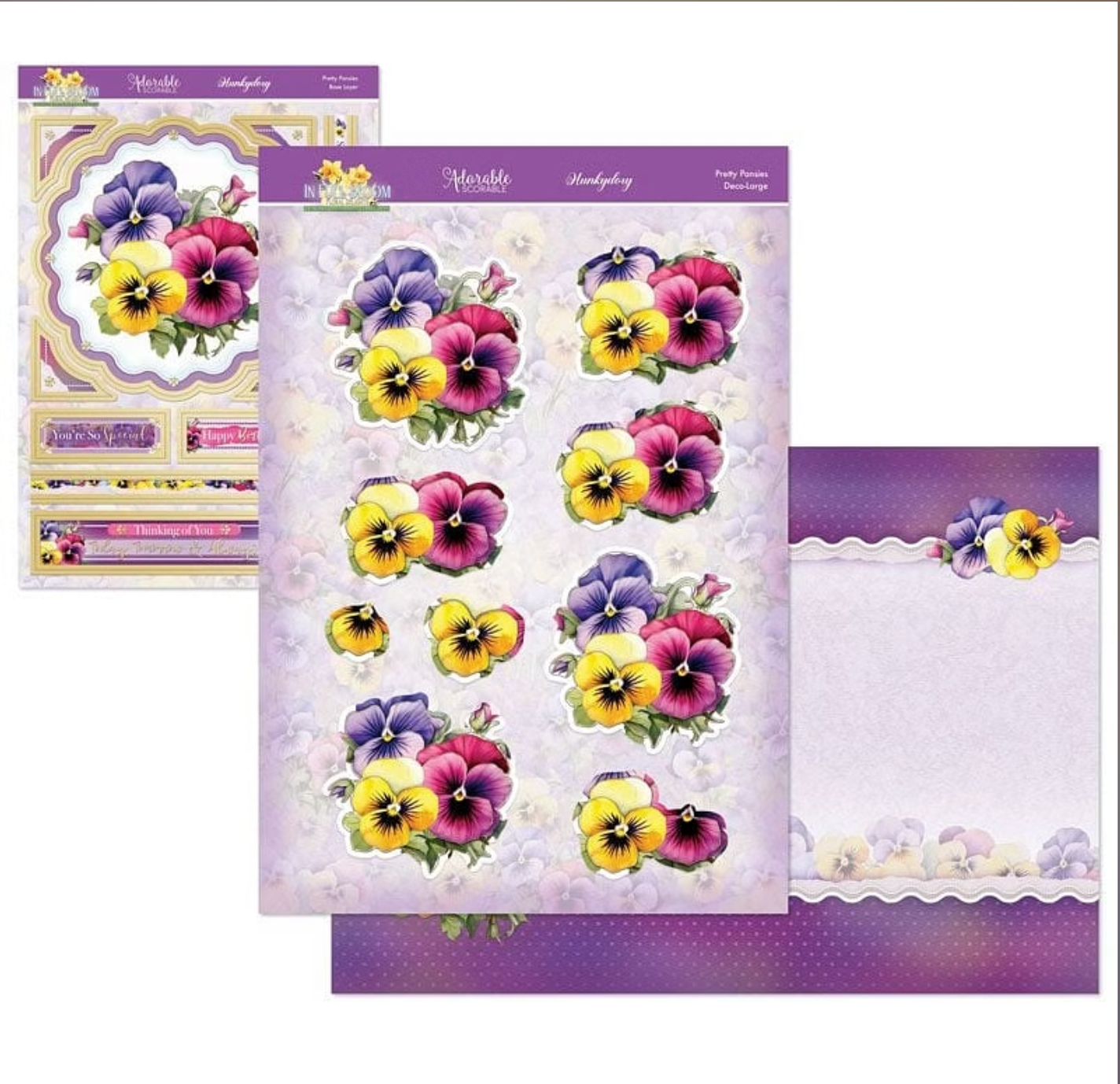 In Full Bloom - Floral Delights Deco-Large Set - Pretty Pansies