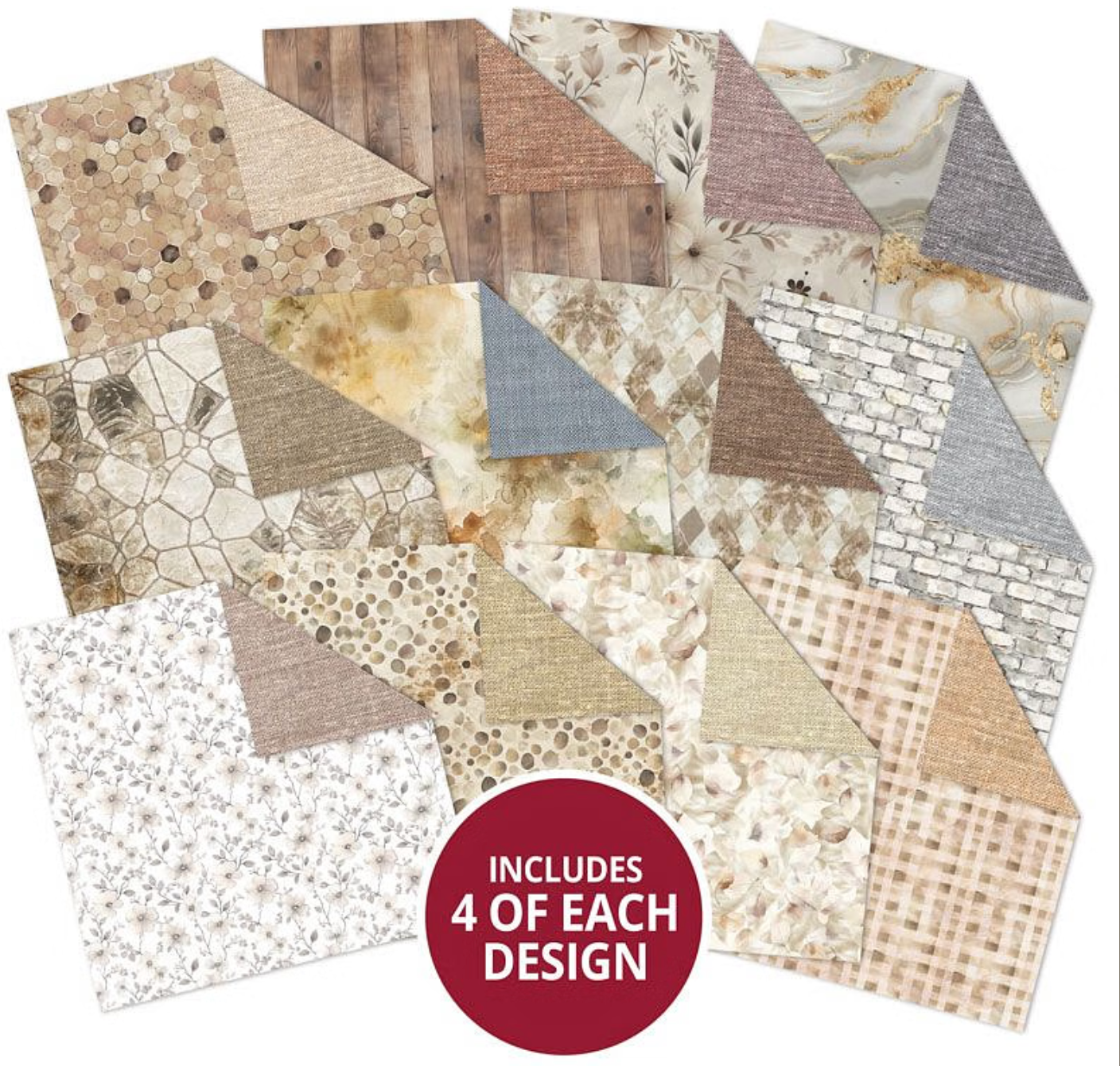 Duo Design Paper Pads - Nicely Natural & Neutral Hessian