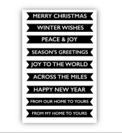 JH1093 Christmas Sentiment Banners A6 Stamp Set