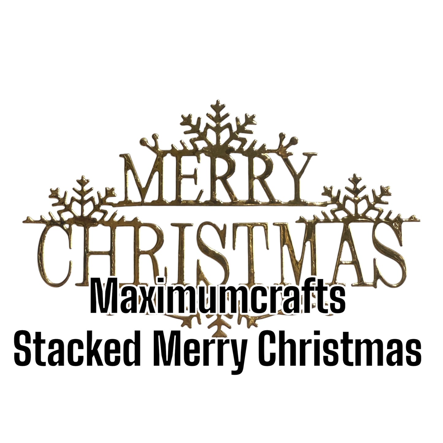 Maximumcrafts Stacked Merry Christmas