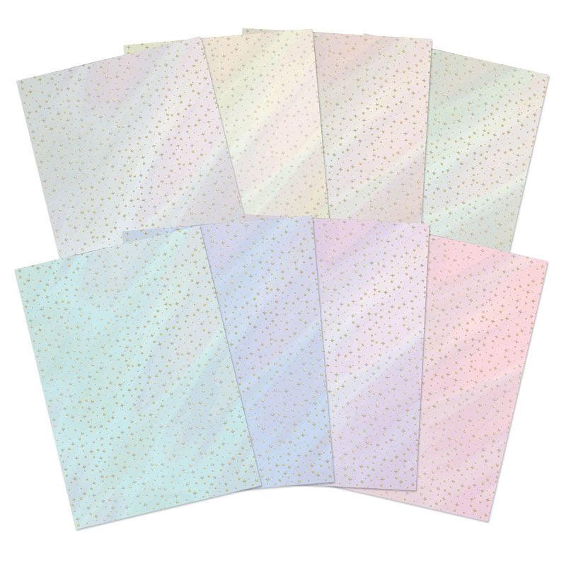 Rainbow Finish - A Touch of Colour Foiled Edge-to-Edge Cardstock