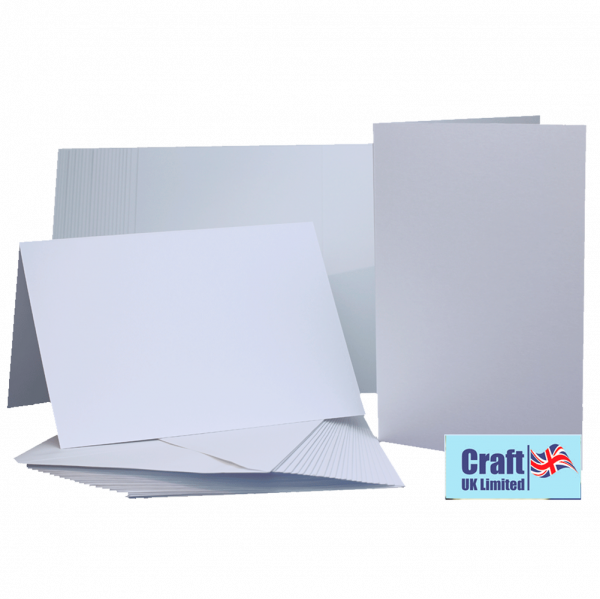 NEW 10"X 7" Straight edge 300gms card blanks + envelopes