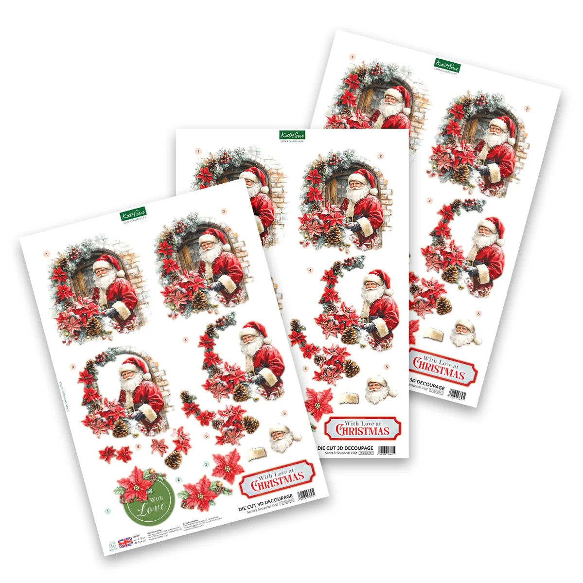 Die Cut decoupage - Santas Seasonal Visit