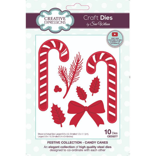 Creative Expressions Sue Wilson Festive Candy Canes