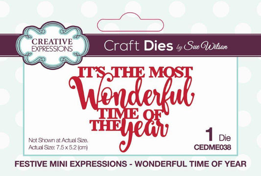 Creative Expressions Sue Wilson Festive Mini Expressions Wonderful Time Of Year