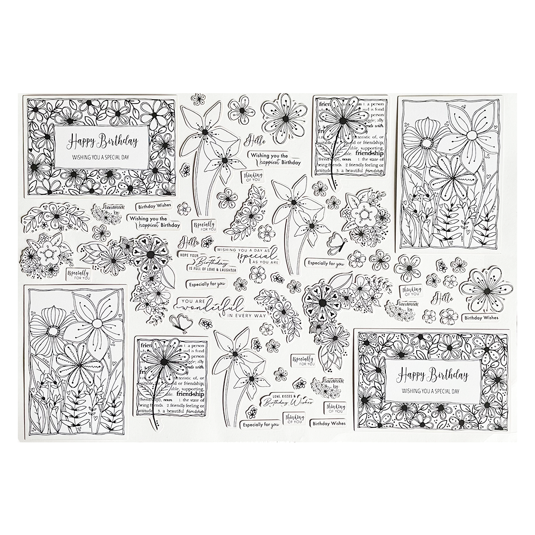 JHD-DCF-1011 Garden Blooms Die Cut Foilables