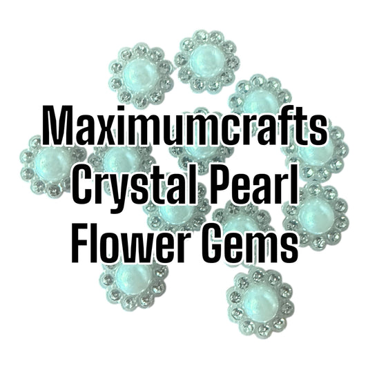 Maximumcrafts Crystal Pearl Flower Gems