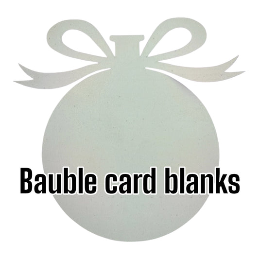 Bauble card blanks and envelopes