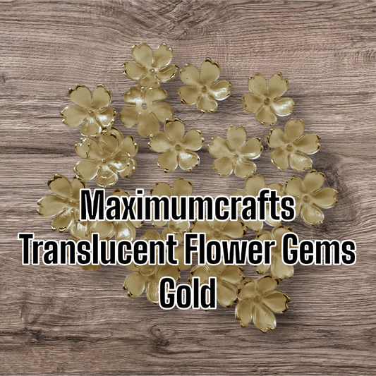 Maximumcrafts Translucent Flowers - GOLD