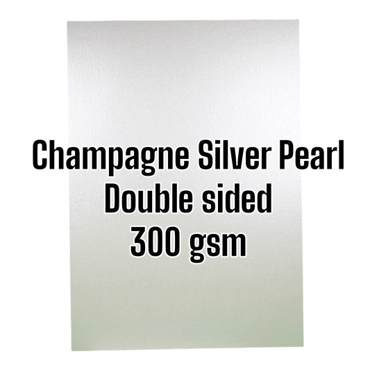 Champagne Silver Pearl Double sided 300gsm