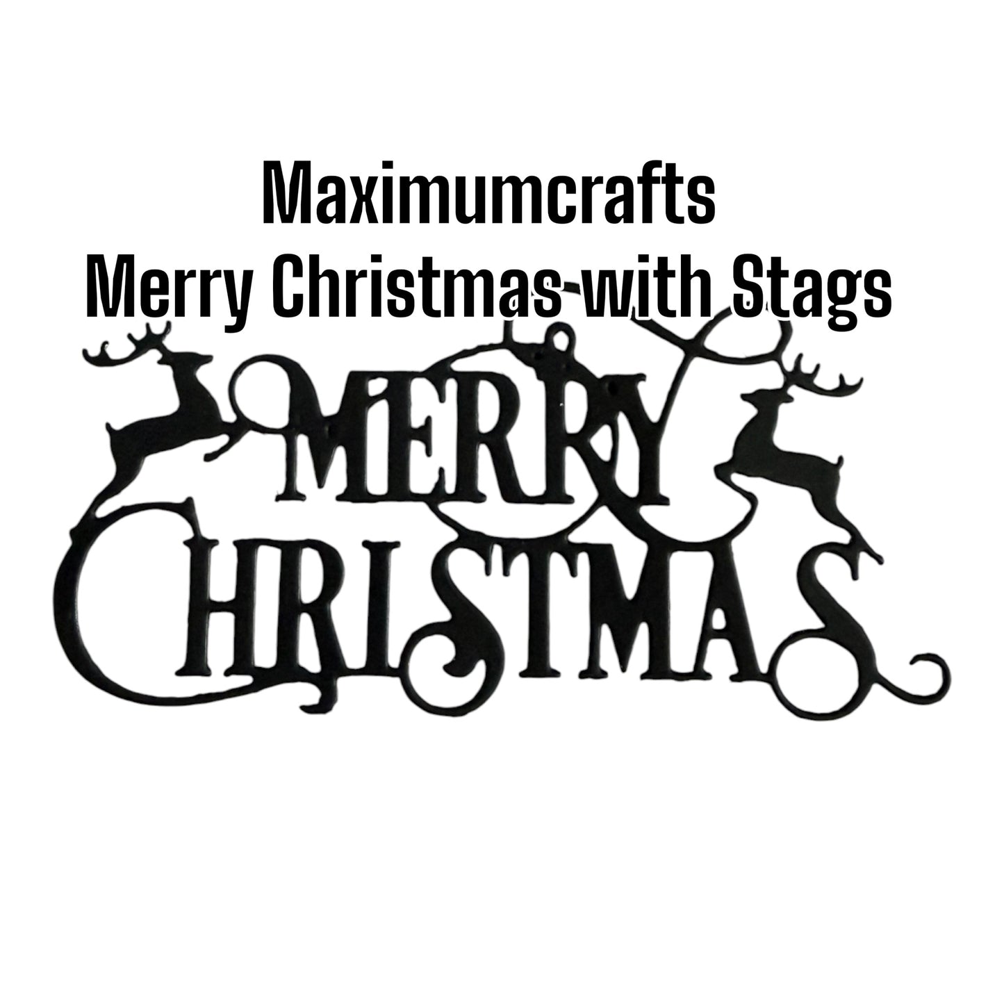 Maximumcrafts Merry Christmas with Stags