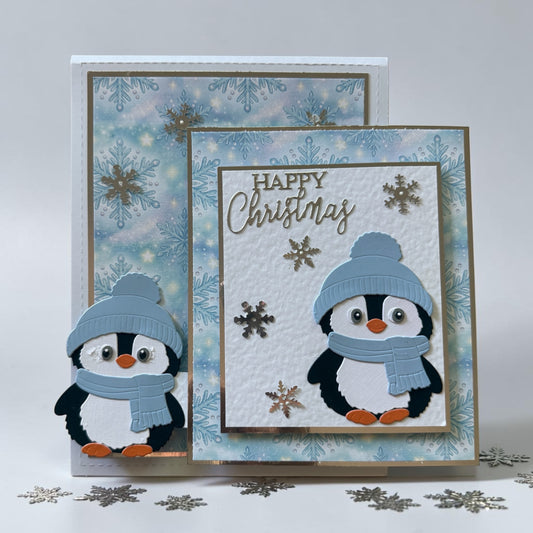 Maximumcrafts Cosy Penguin Interactive card Online Workshop
