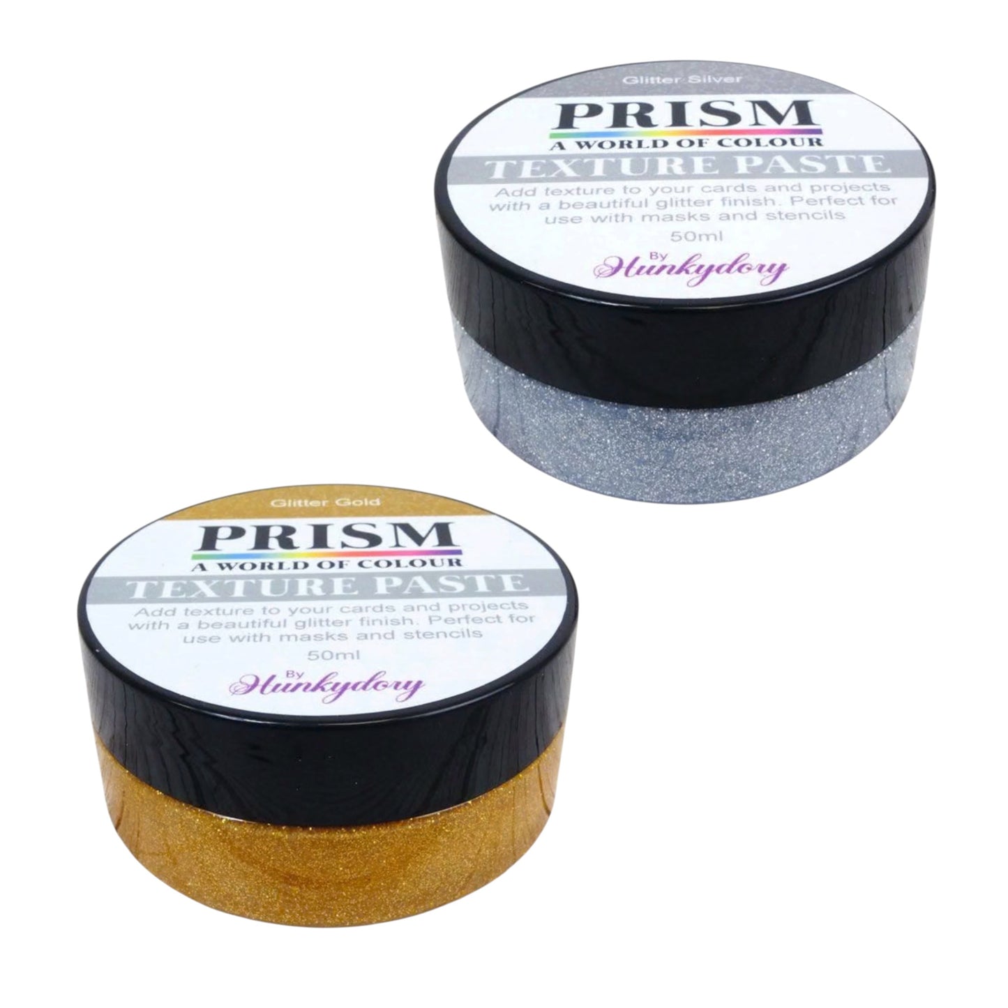 Prism Texture Pastes - Glitter Gold & Stunning Silver