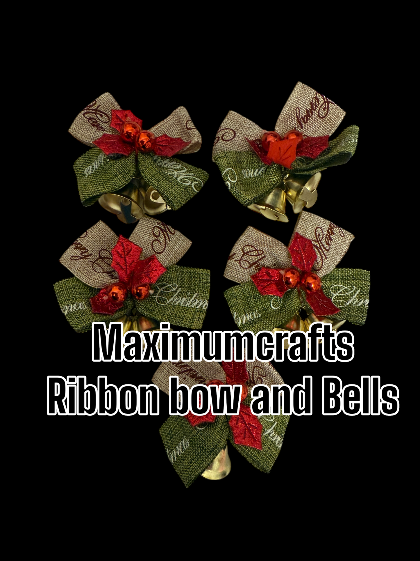 Maximumcrafts Ribbon Bow and Bells