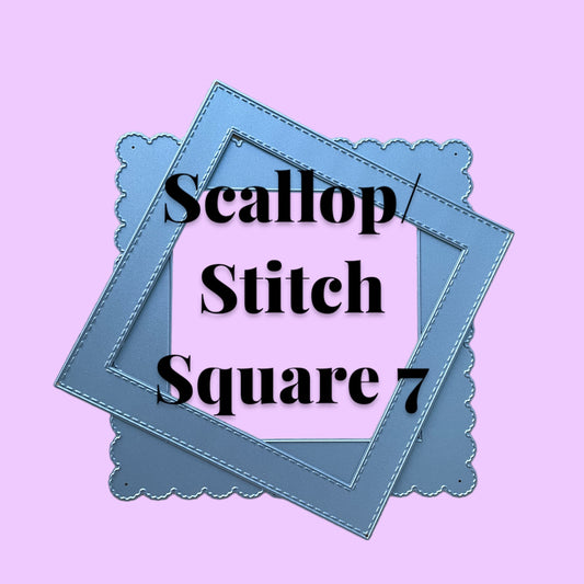 Maximumcrafts Scallop/Stitch Square 7 EasyFrames -PRE ORDER