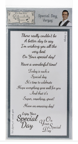 Sentimentally Yours By Phill Martin Clear Stamp Set-Special Day Verses SYC011