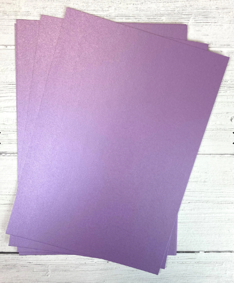 A4 Single Sided Pearl card - 300gsm - 10 Sheets LAVENDER