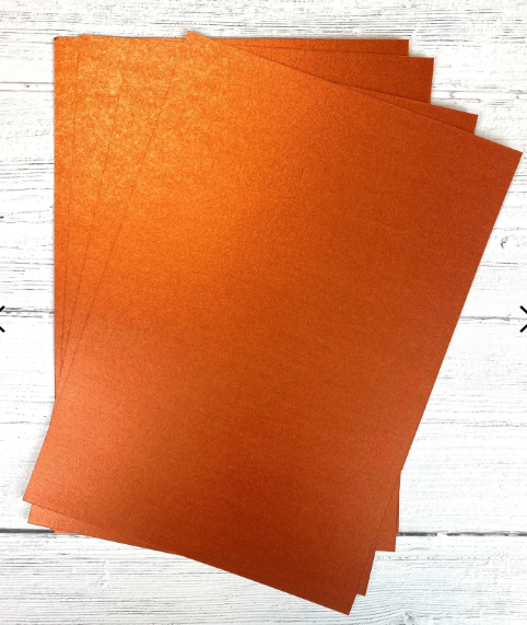 A4 Single Sided Pearl card - 300gsm - 10 Sheets COPPER