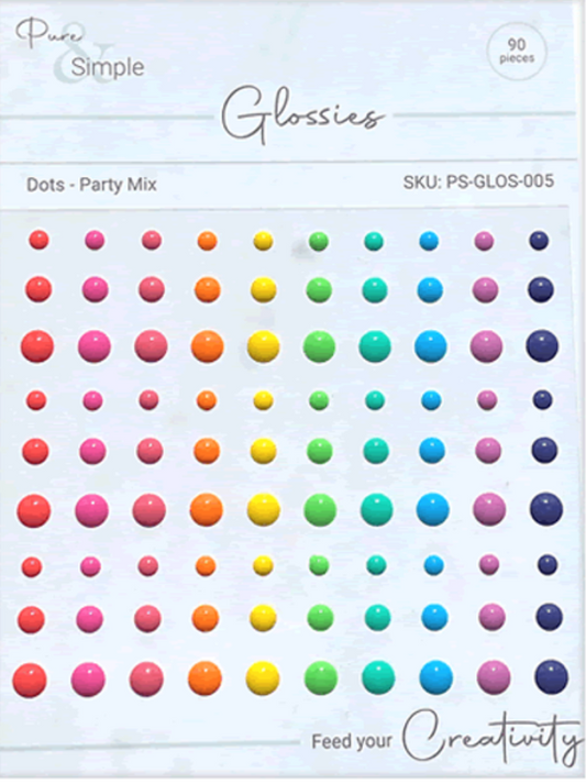 PS-GLOS-005 Glossies Dots - Party Mix
