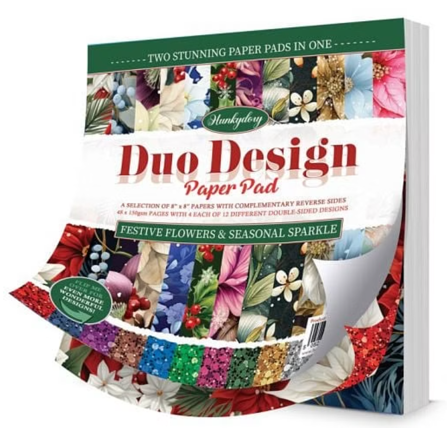 Duo Design Paper Pads - Festive Flowers & Seasonal Sparkle