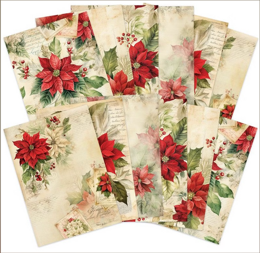 Adorable Scorable Designer Card Packs - Vintage Poinsettia