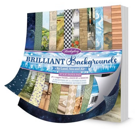 Brilliant Backgrounds - By Land, Sea and Air - 8" x 8" Paper Pad