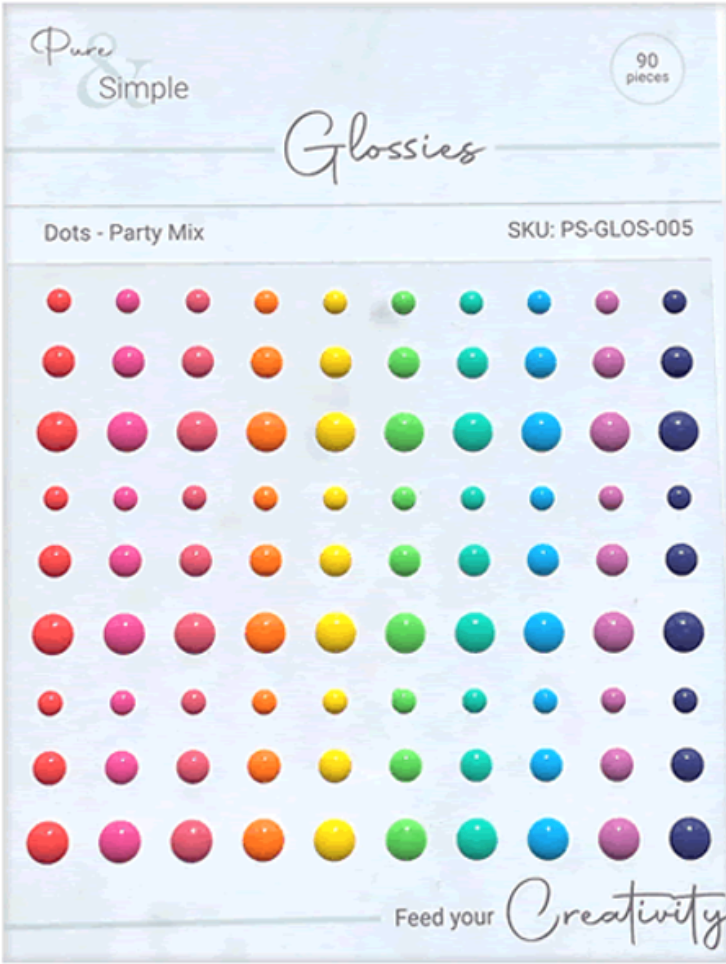 PS-GLOS-005 Glossies Dots - Party Mix