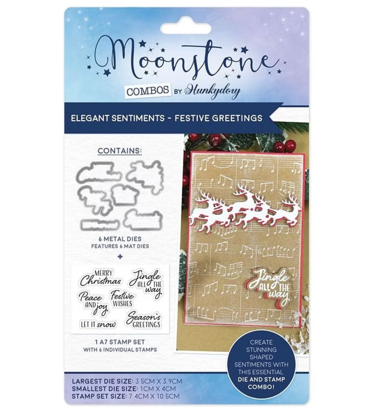 Moonstone Combos - Elegant Sentiments - Festive Greetings