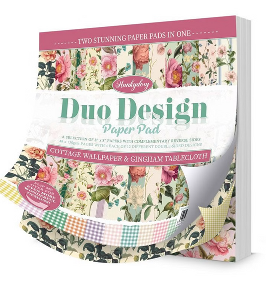 Country Wallpaper & Gingham Table Cloth Duo Design Paper Pad