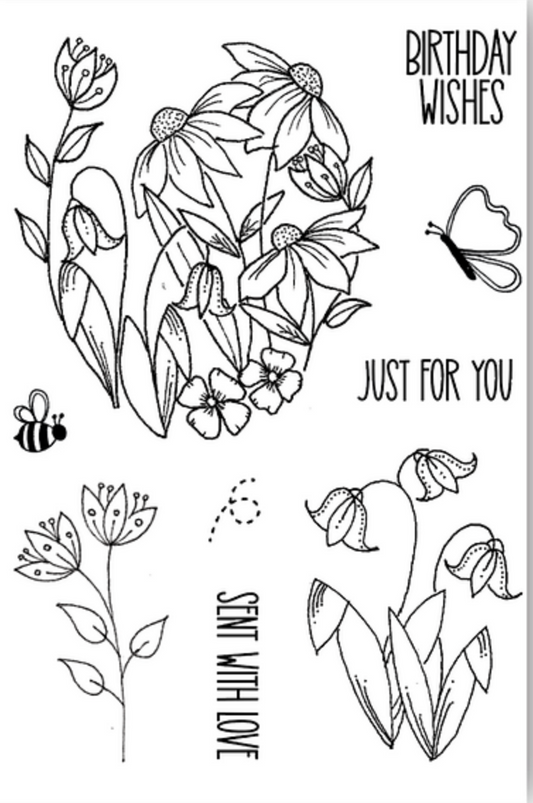 JH1092 Floral Delights A6 Stamp Set