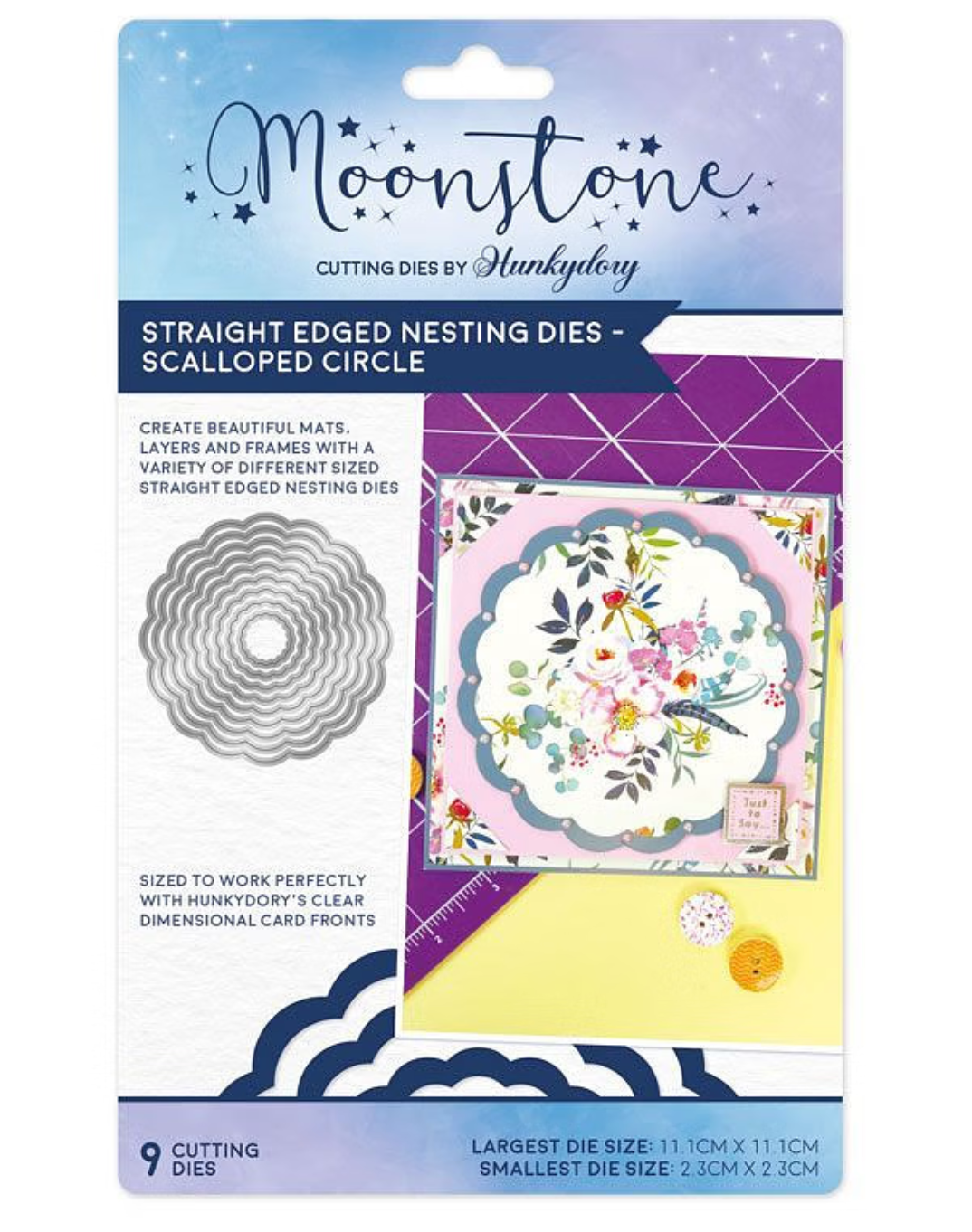 Moonstone Nesting Dies - Scalloped Circle