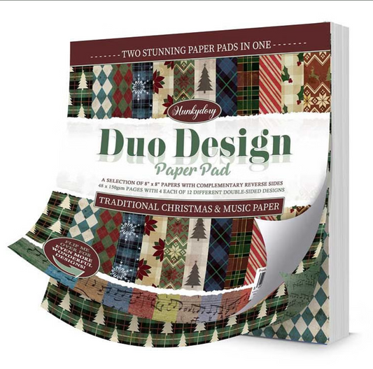 Duo Design Paper Pads - Traditional Christmas & Music Paper