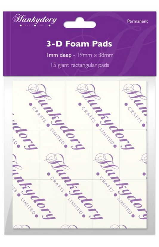 Foam Pads - 1mm Deep - Size 19mm x 38mm