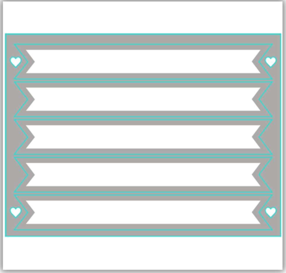 JHD Message Banner Die Set JHD-CUT-1018