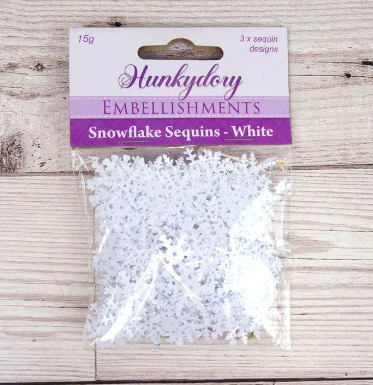 Snowflake Sequins - White