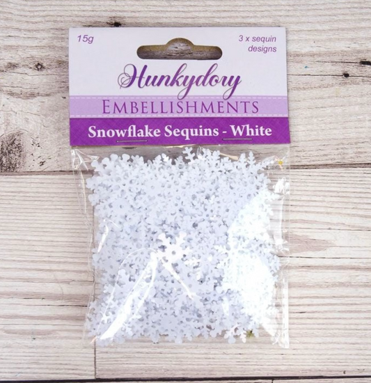 Snowflake Sequins - White