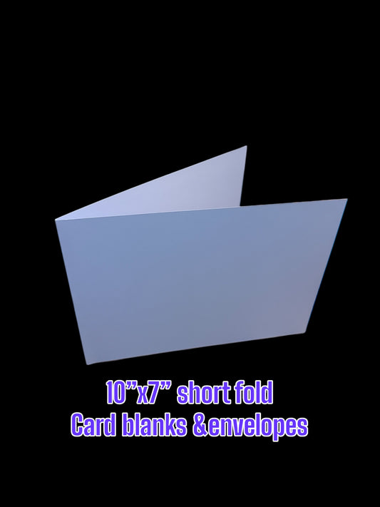 NEW 10" x 7" card blanks - White 350gsm SHORT edge fold