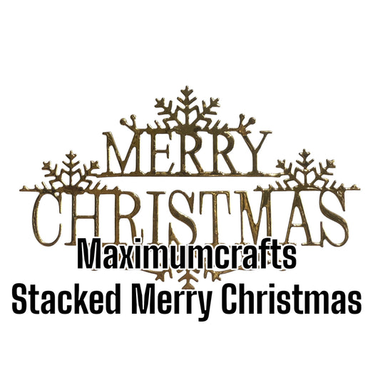 Maximumcrafts Stacked Merry Christmas